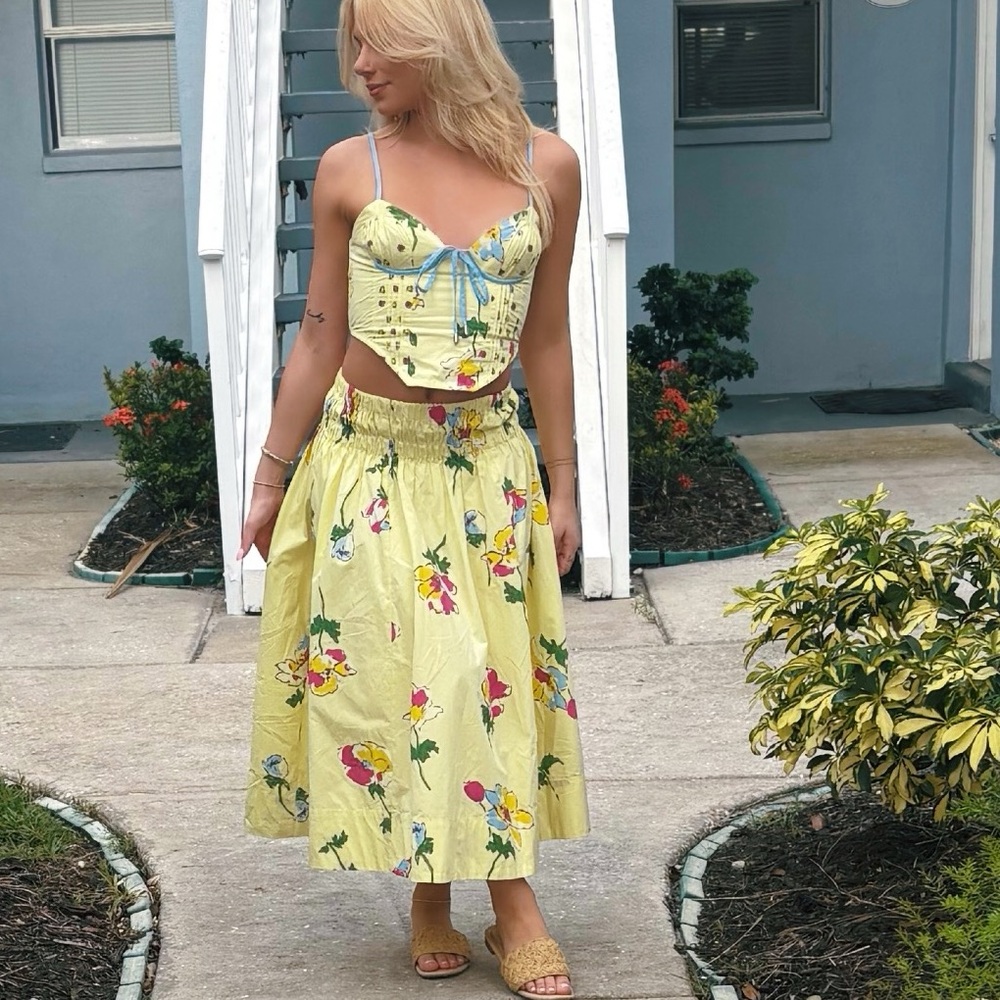 Free People Two Piece Floral Set